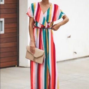 Vici Merry Go Round Wrap Maxi Dress